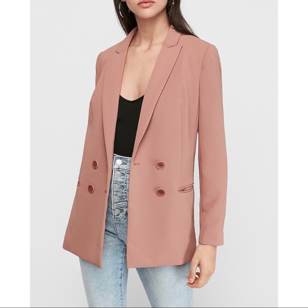 EXPRESS Double Breasted Boyfriend Blazer